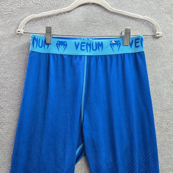 Venum Men Activewear Pants Large Blue Fusion Compression Leggings MMA 28" Inseam - Picture 9 of 9